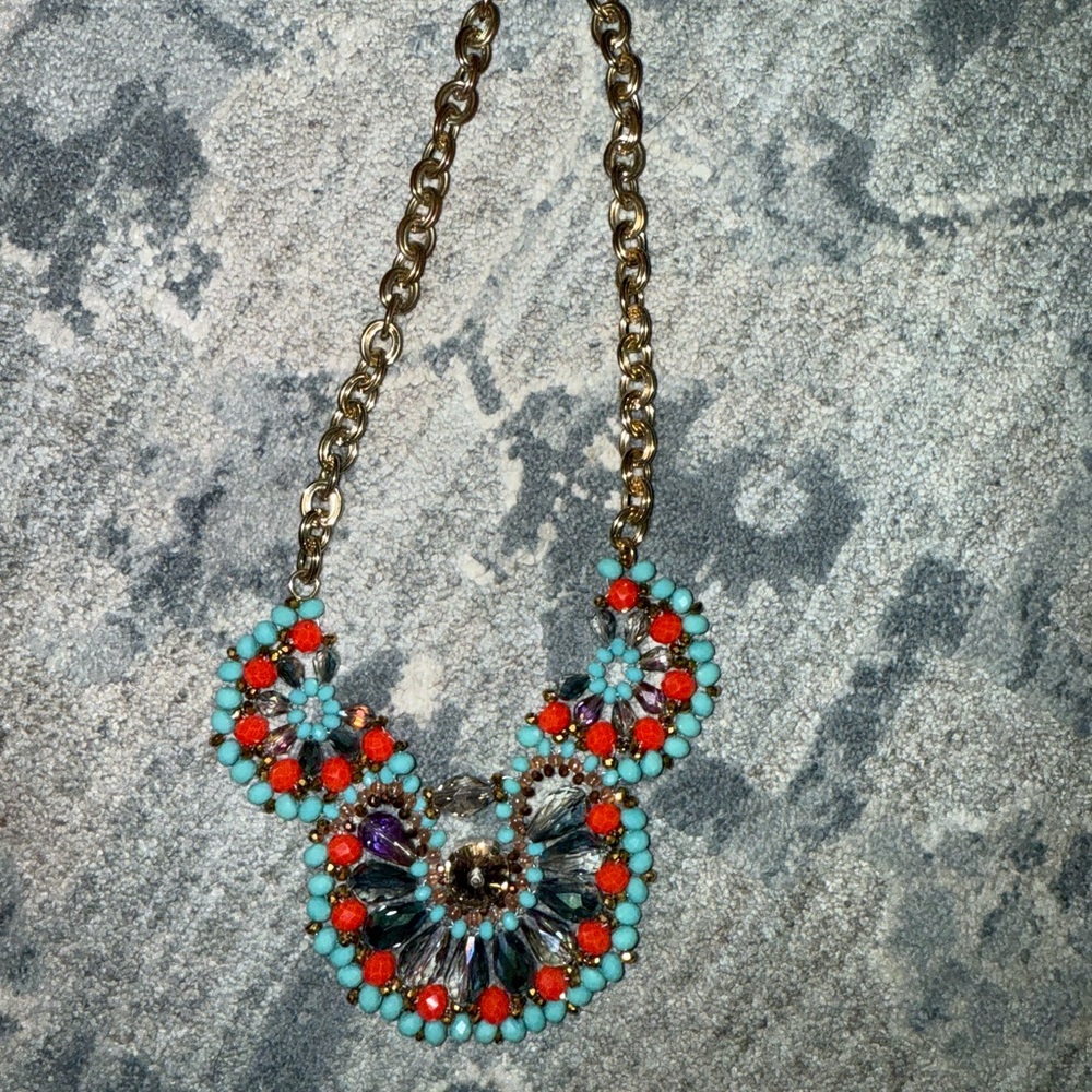 Colorful Beaded Statement Necklace